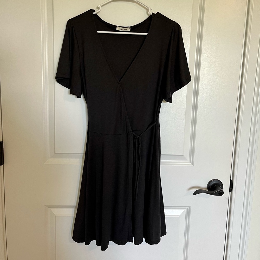 Mod Ref black wrap dress